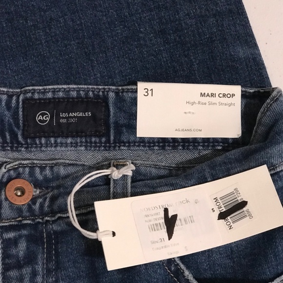 AG Mari Crop High Rise Slim Straight Size 31 - Picture 3 of 11